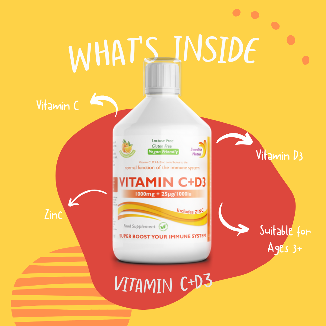 Vitamin C+D3 33 day supply (500ml)